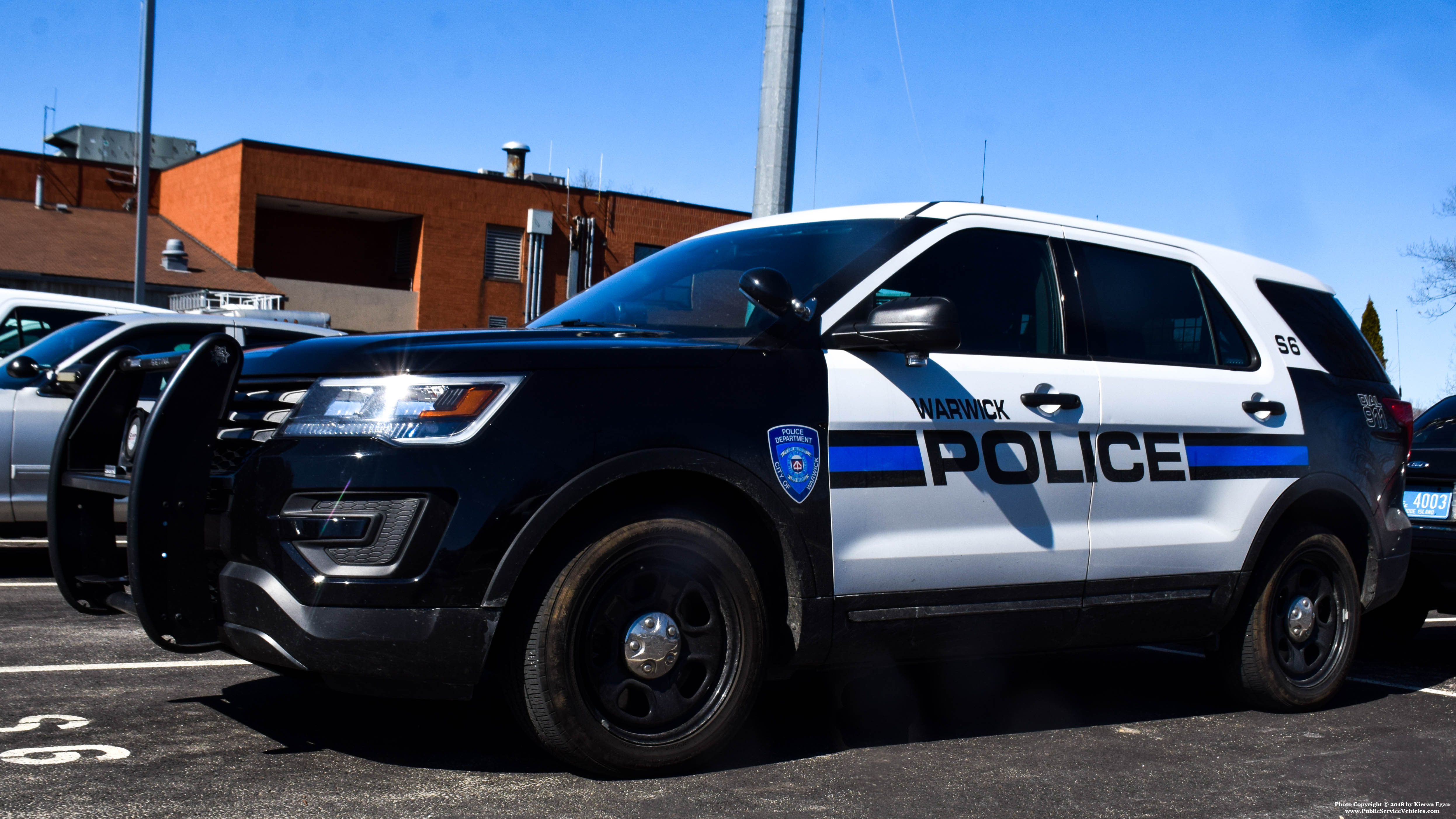 A photo  of Warwick Police
            Cruiser S-6, a 2017 Ford Police Interceptor Utility             taken by Kieran Egan