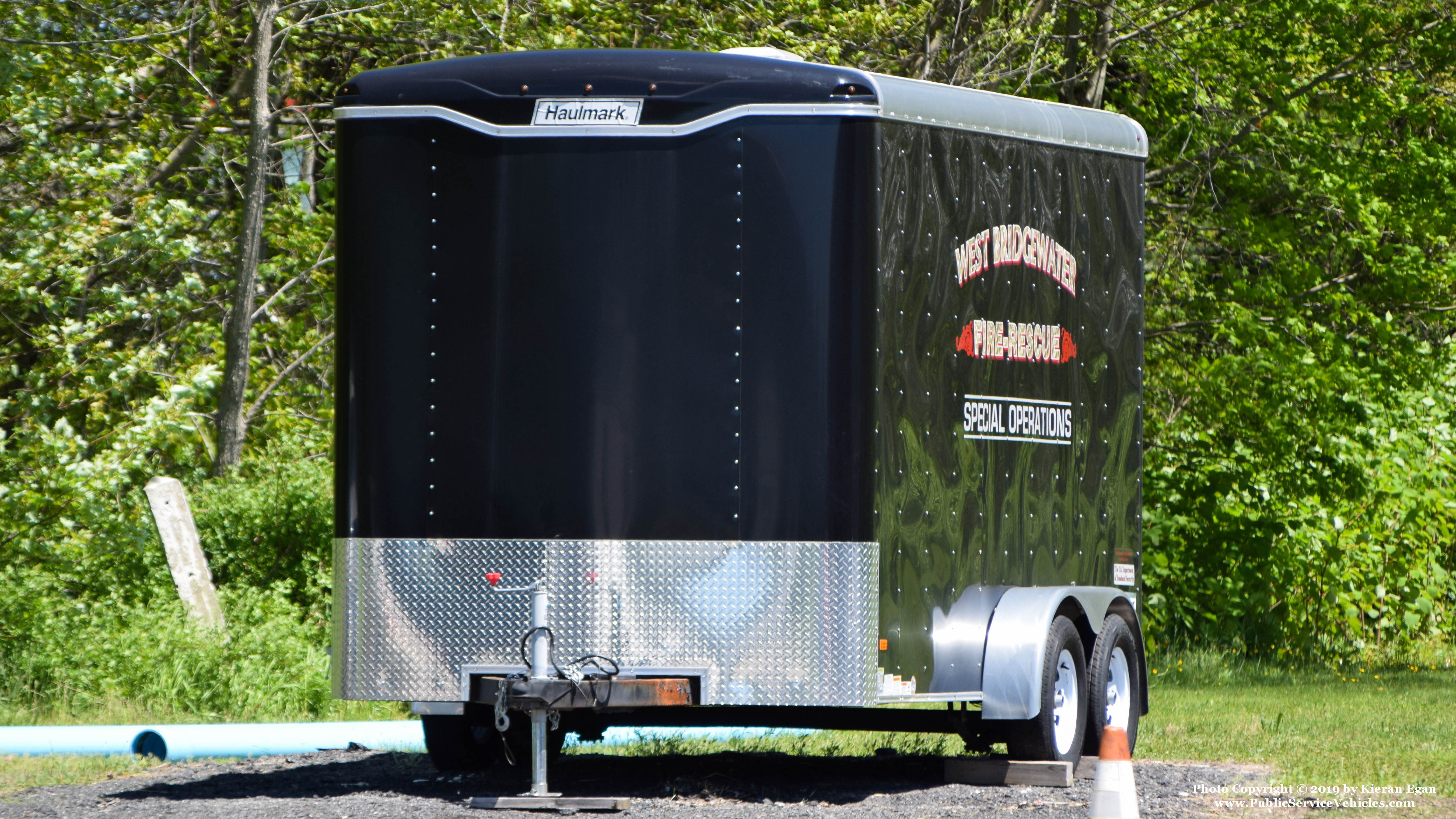 A photo  of West Bridgewater Fire
            Special Operations Trailer, a 1990-2010 Haulmark Trailer             taken by Kieran Egan