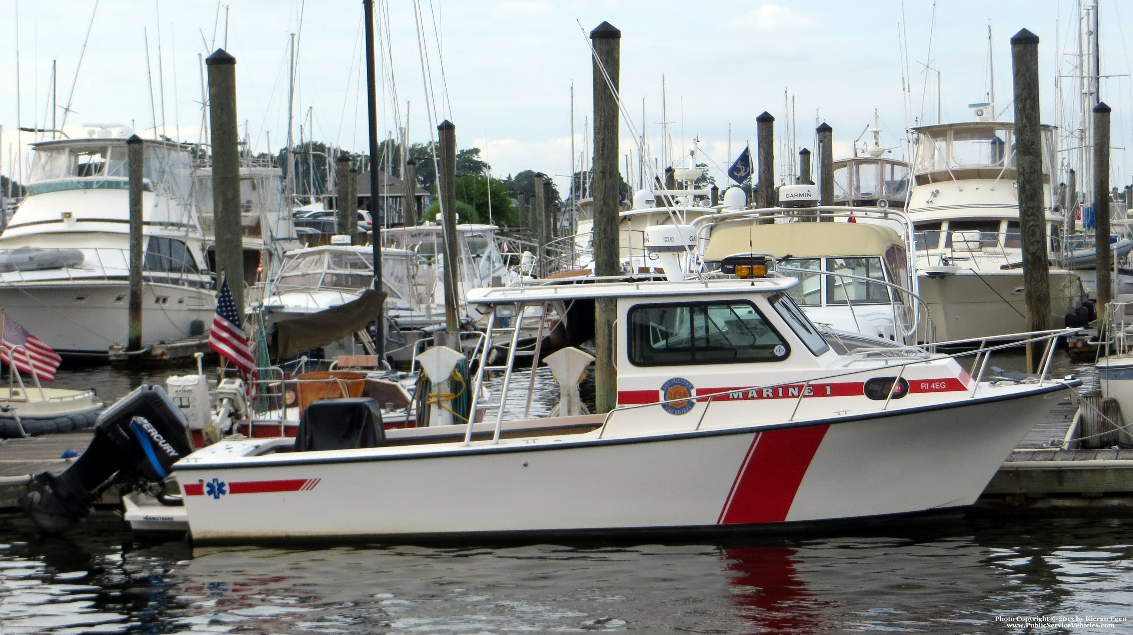 A photo  of East Greenwich Fire
            Marine 1, a 2007 MayCraft             taken by Kieran Egan