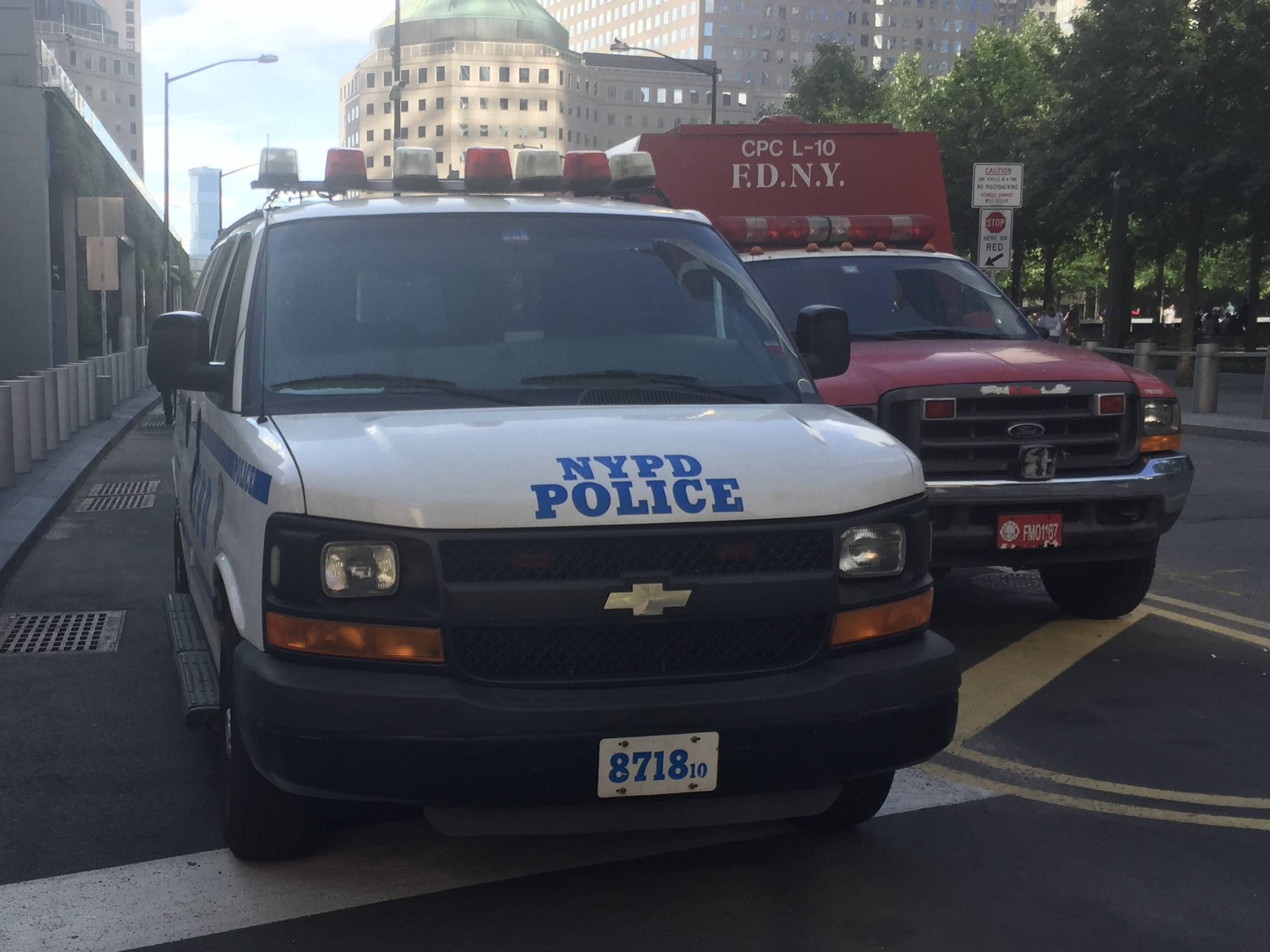 A photo  of New York Police Department
            Cruiser 8718 10, a 2010 Chevrolet Express             taken by @riemergencyvehicles