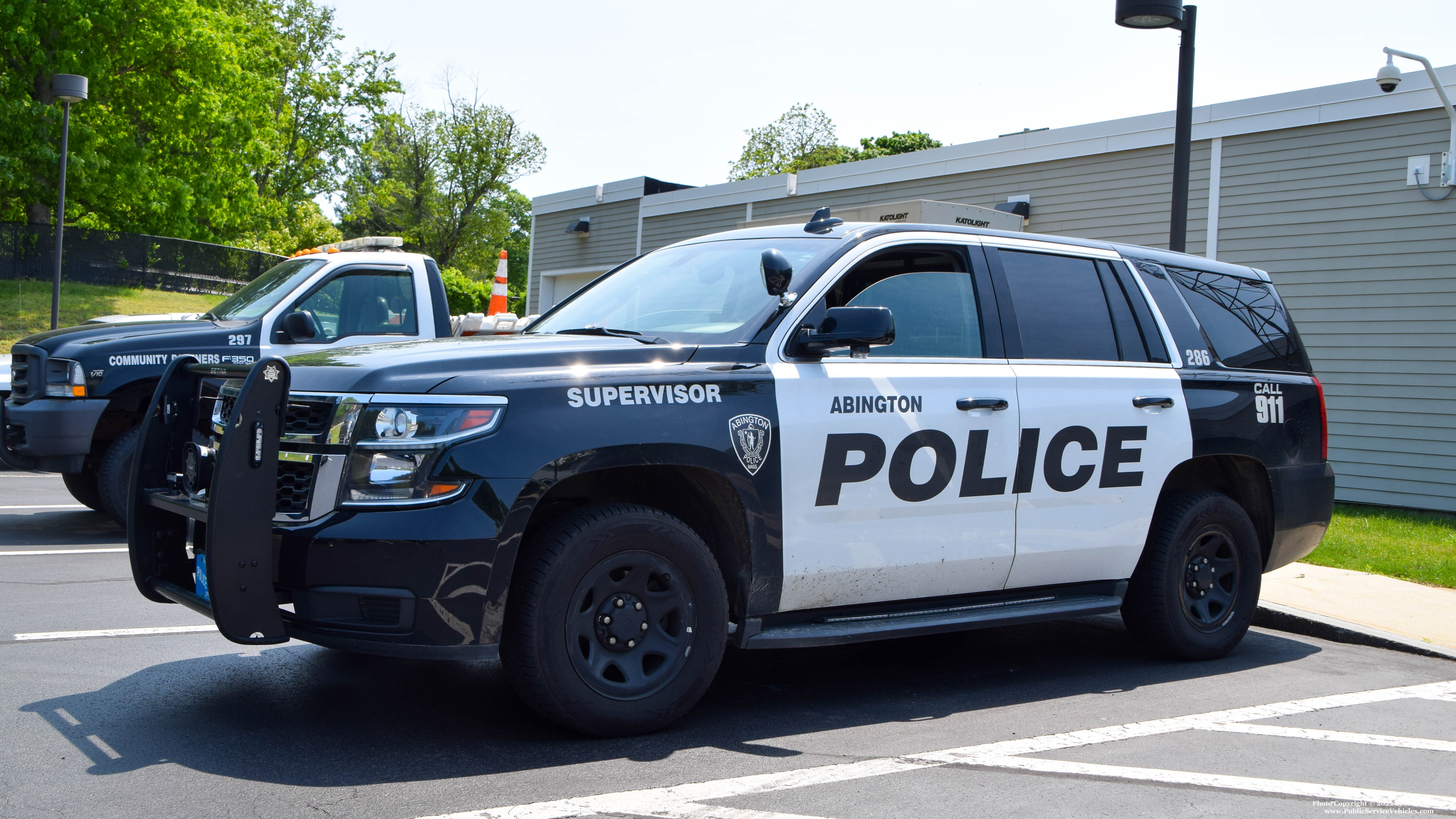 A photo  of Abington Police
            Cruiser 286, a 2017 Chevrolet Tahoe             taken by Kieran Egan