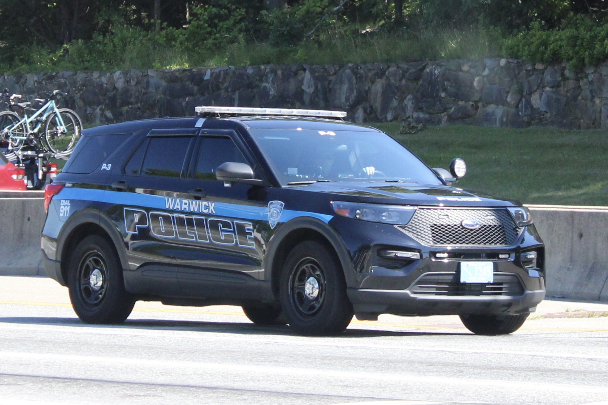 A photo  of Warwick Police
            Cruiser P-3, a 2021 Ford Police Interceptor Utility             taken by @riemergencyvehicles