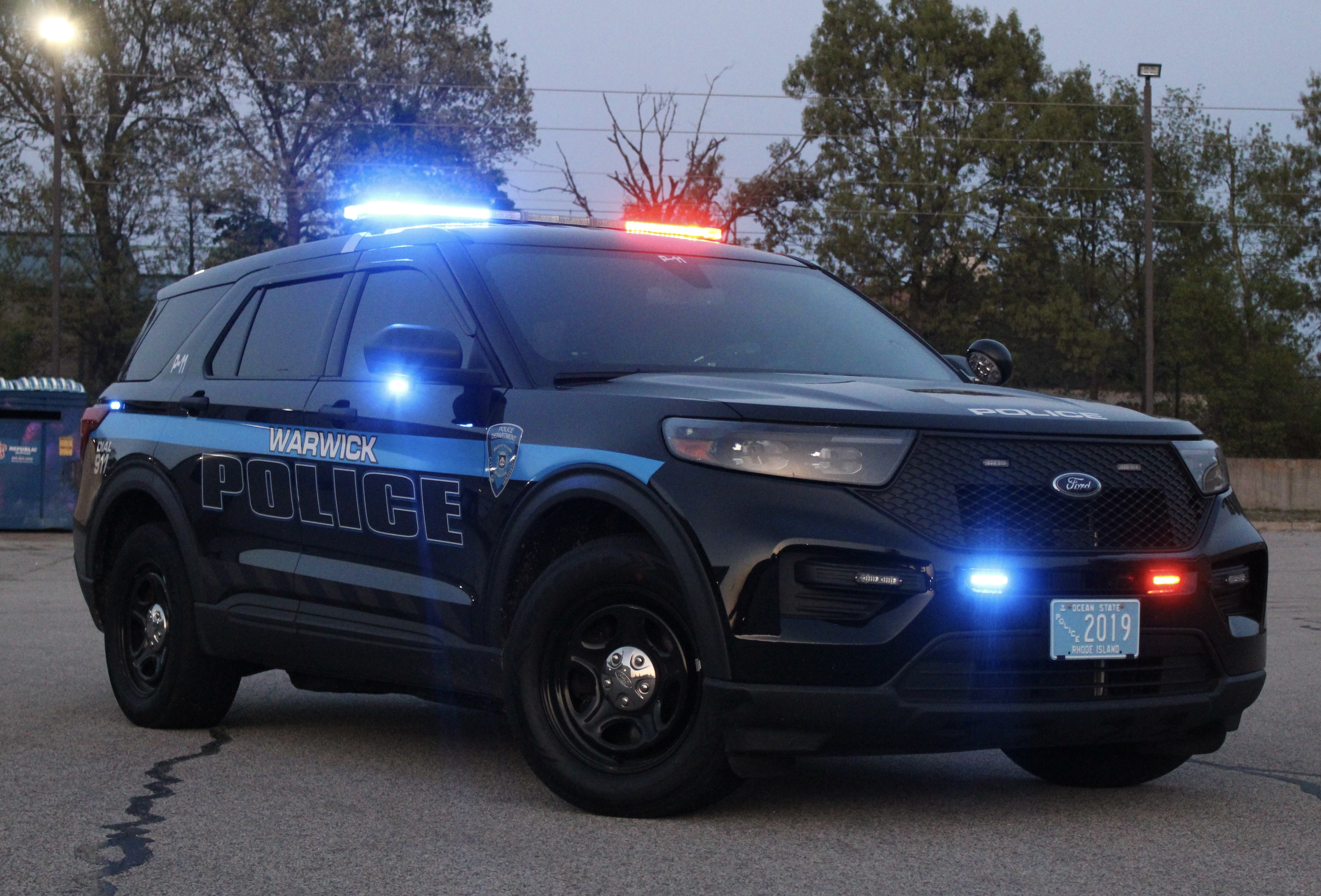 A photo  of Warwick Police
            Cruiser P-11, a 2022 Ford Police Interceptor Utility             taken by @riemergencyvehicles