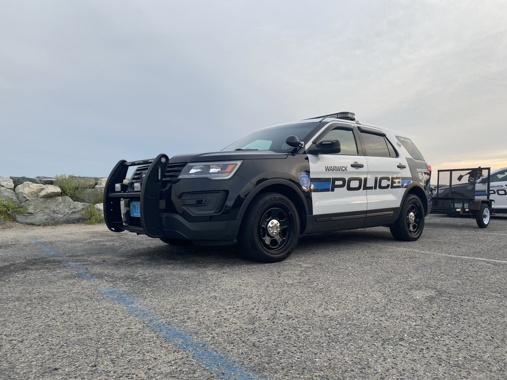 A photo  of Warwick Police
            Cruiser T-34, a 2016 Ford Police Interceptor Utility             taken by @riemergencyvehicles