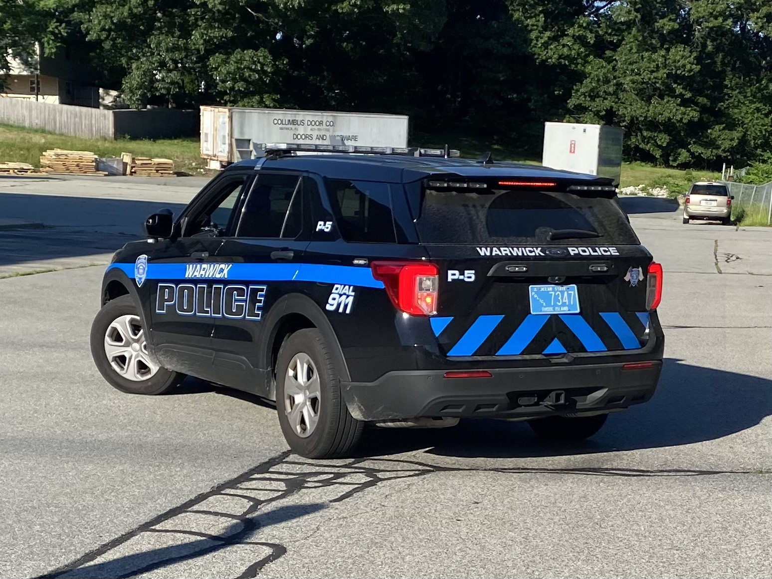 A photo  of Warwick Police
            Cruiser P-5, a 2021 Ford Police Interceptor Utility             taken by @riemergencyvehicles