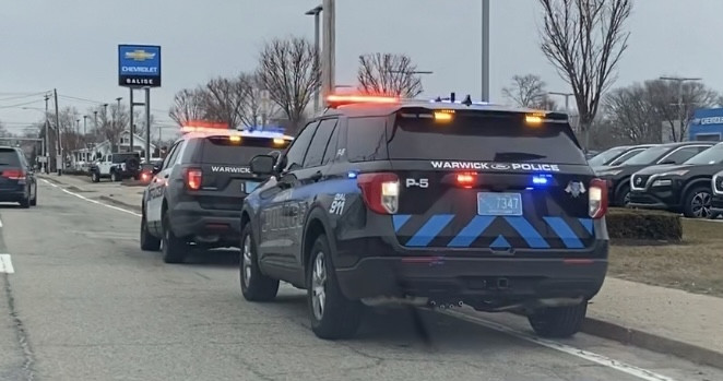 A photo  of Warwick Police
            Cruiser P-5, a 2021 Ford Police Interceptor Utility             taken by @riemergencyvehicles