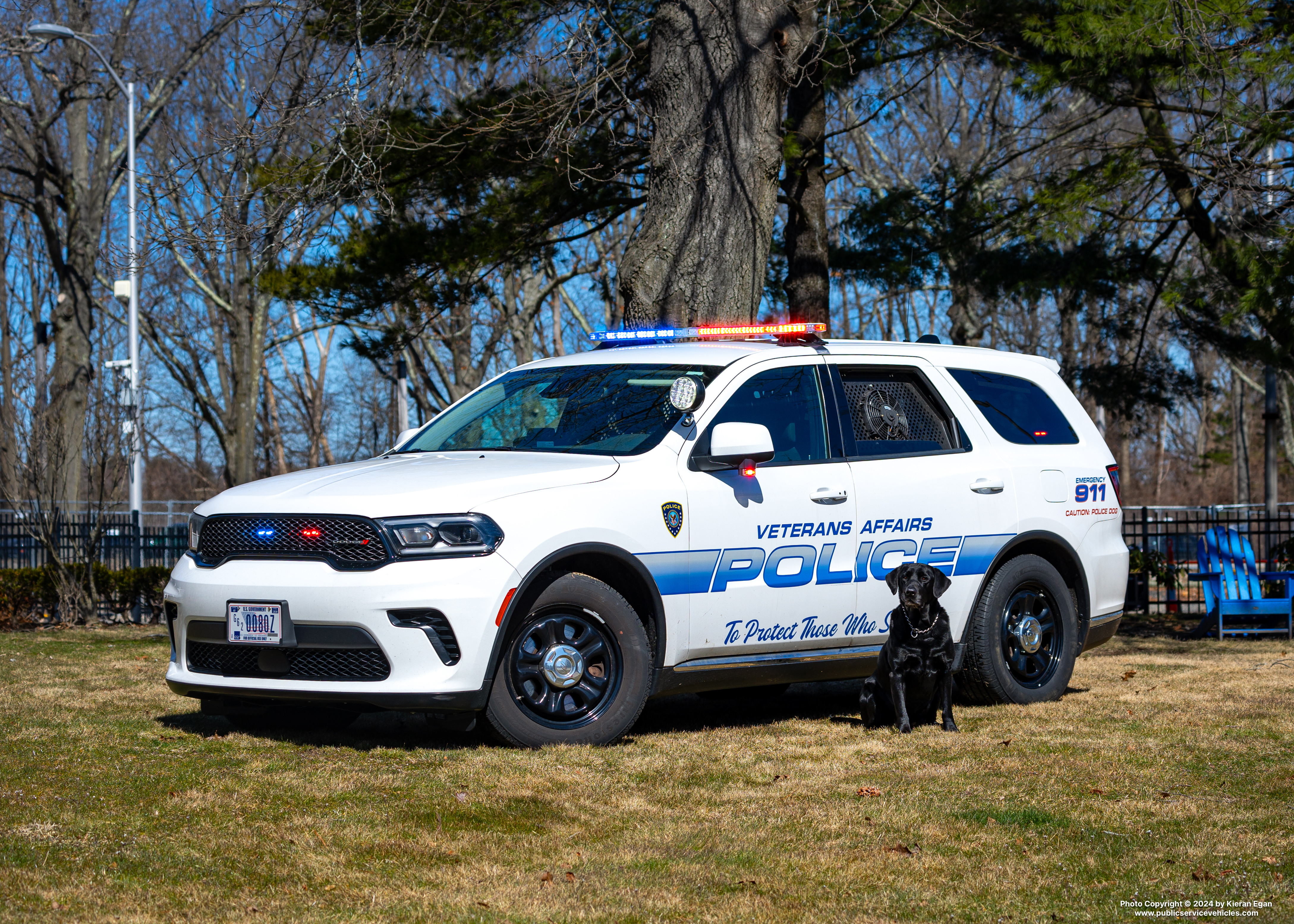 A photo  of Department of Veterans Affairs Police
            Cruiser 0080Z, a 2021 Dodge Durango             taken by Kieran Egan