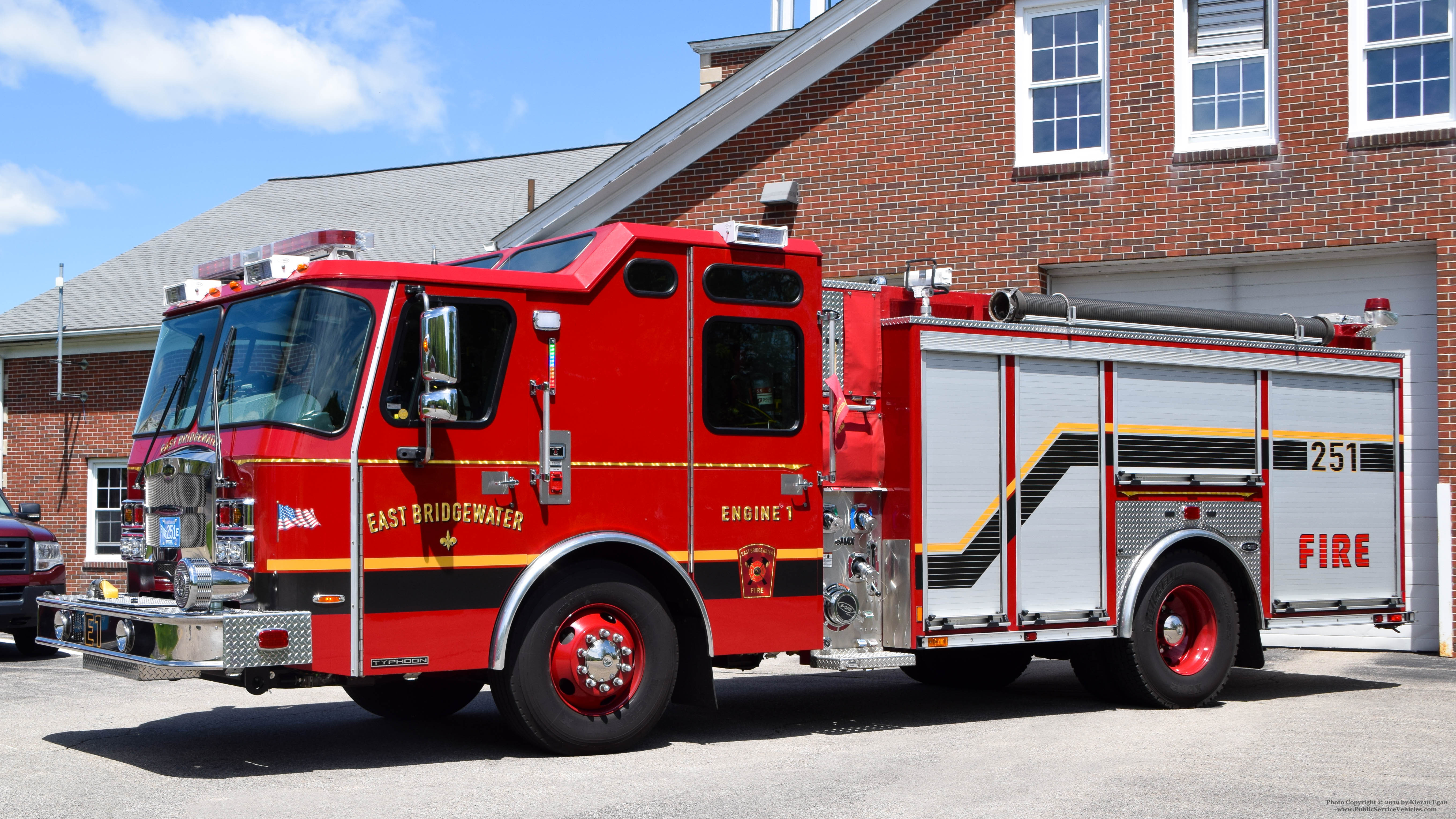 A photo  of East Bridgewater Fire
            Engine 1, a 2017 E-One Typhoon             taken by Kieran Egan