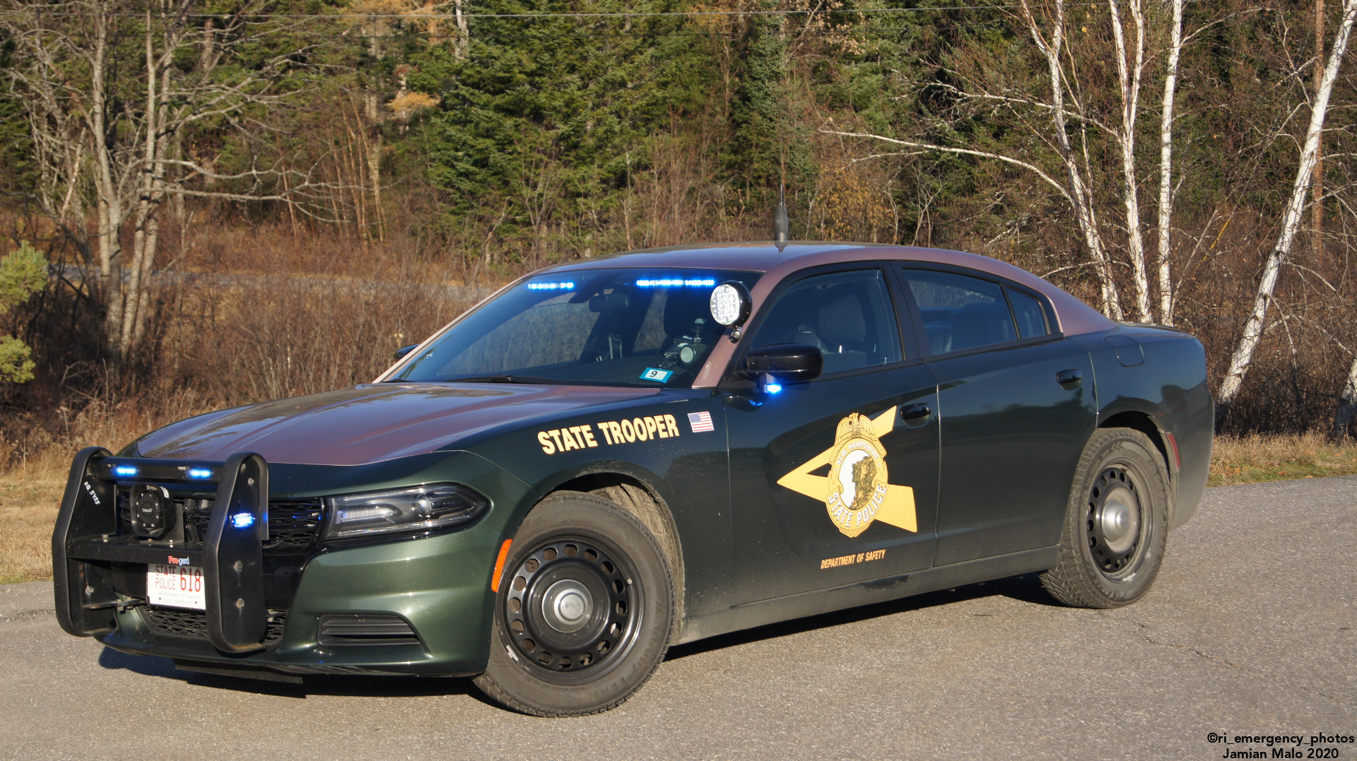 A photo  of New Hampshire State Police
            Cruiser 618, a 2019 Dodge Charger             taken by Jamian Malo