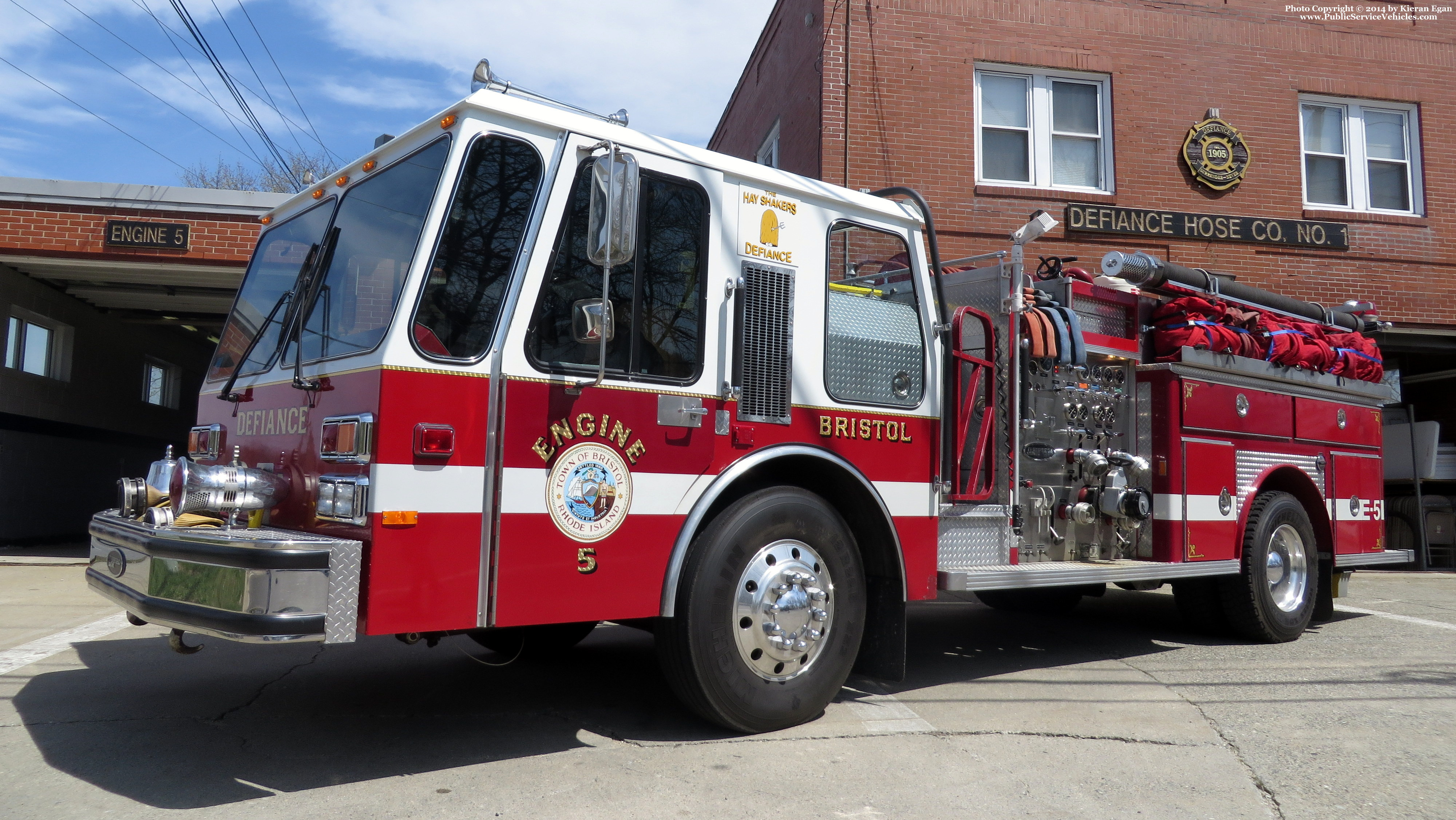 A photo  of Bristol Fire
            Engine 5, a 1986 E-One             taken by Kieran Egan