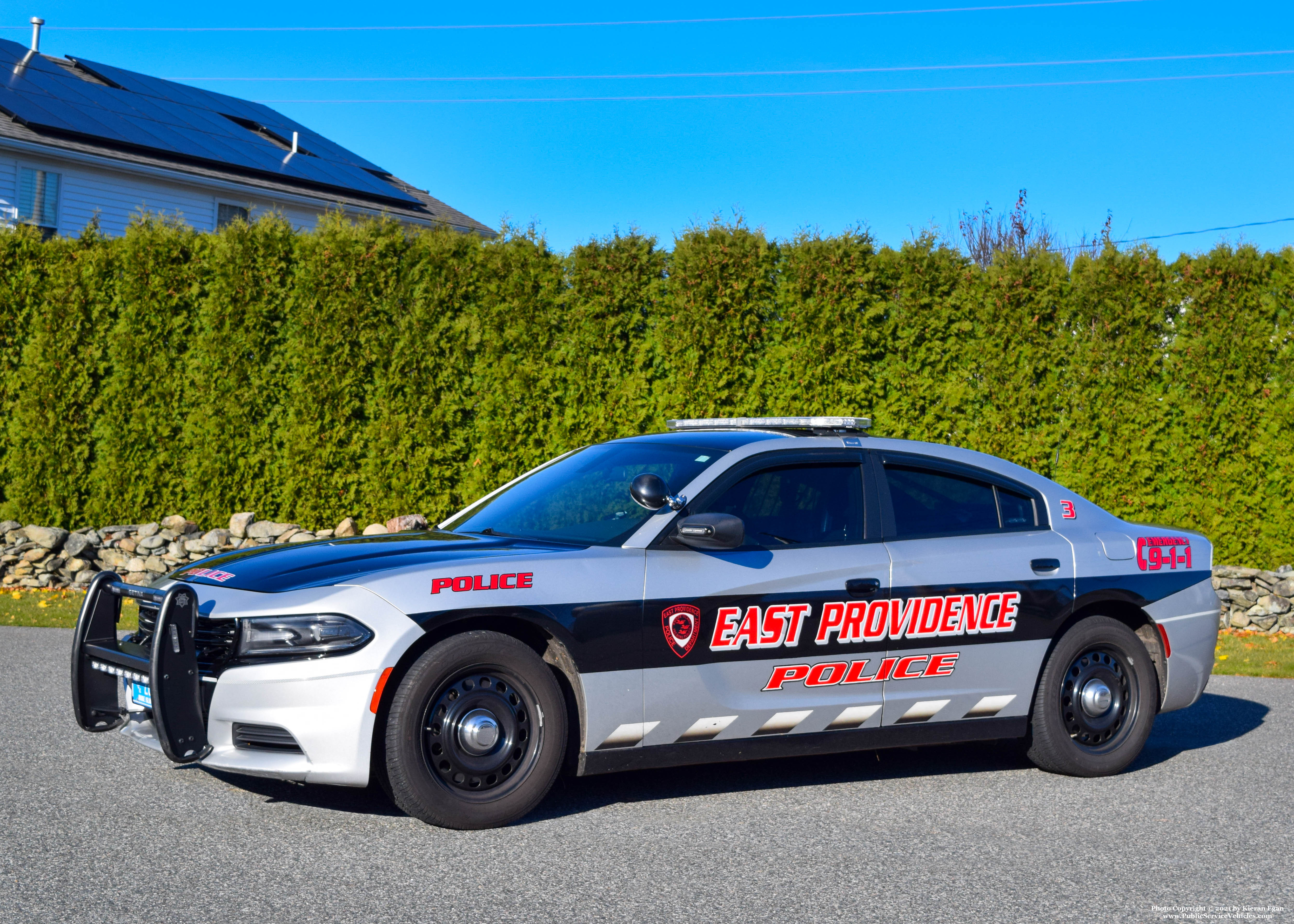 A photo  of East Providence Police
            Car 3, a 2019 Dodge Charger             taken by Kieran Egan