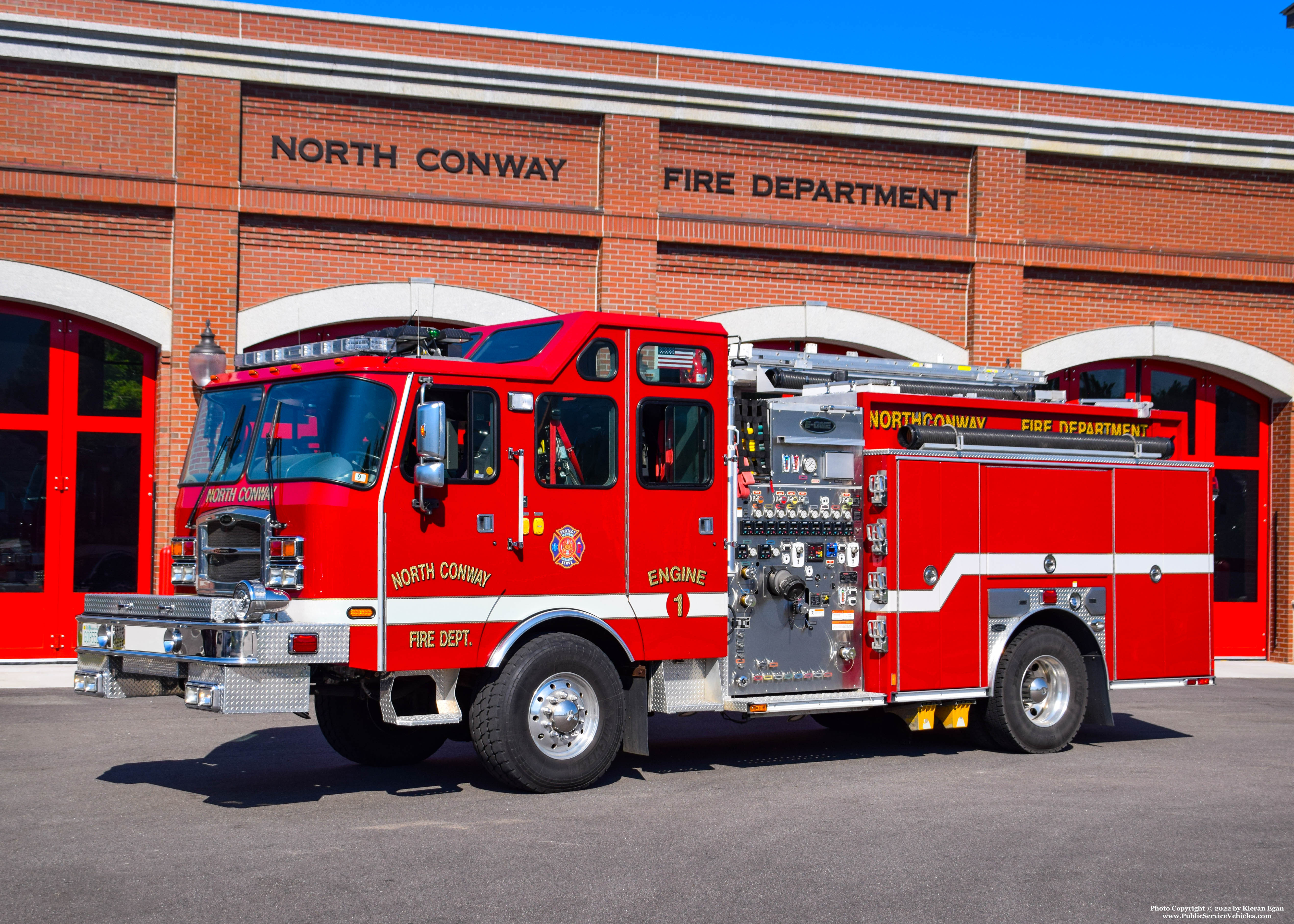 A photo  of North Conway Fire
            Engine 1, a 2013 E-One             taken by Kieran Egan