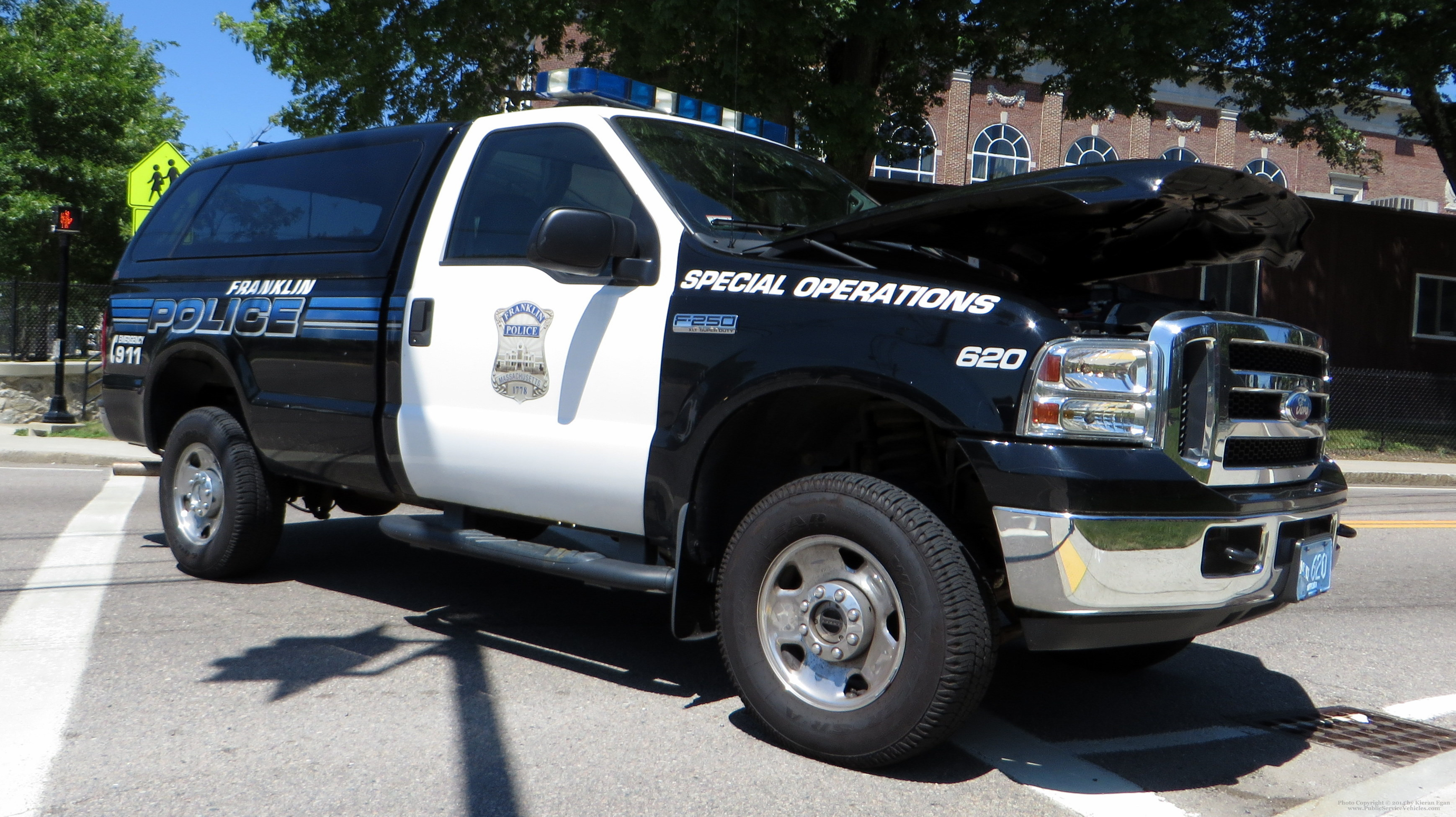 A photo  of Franklin Police
            Cruiser 620, a 2005-2007 Ford F-250             taken by Kieran Egan