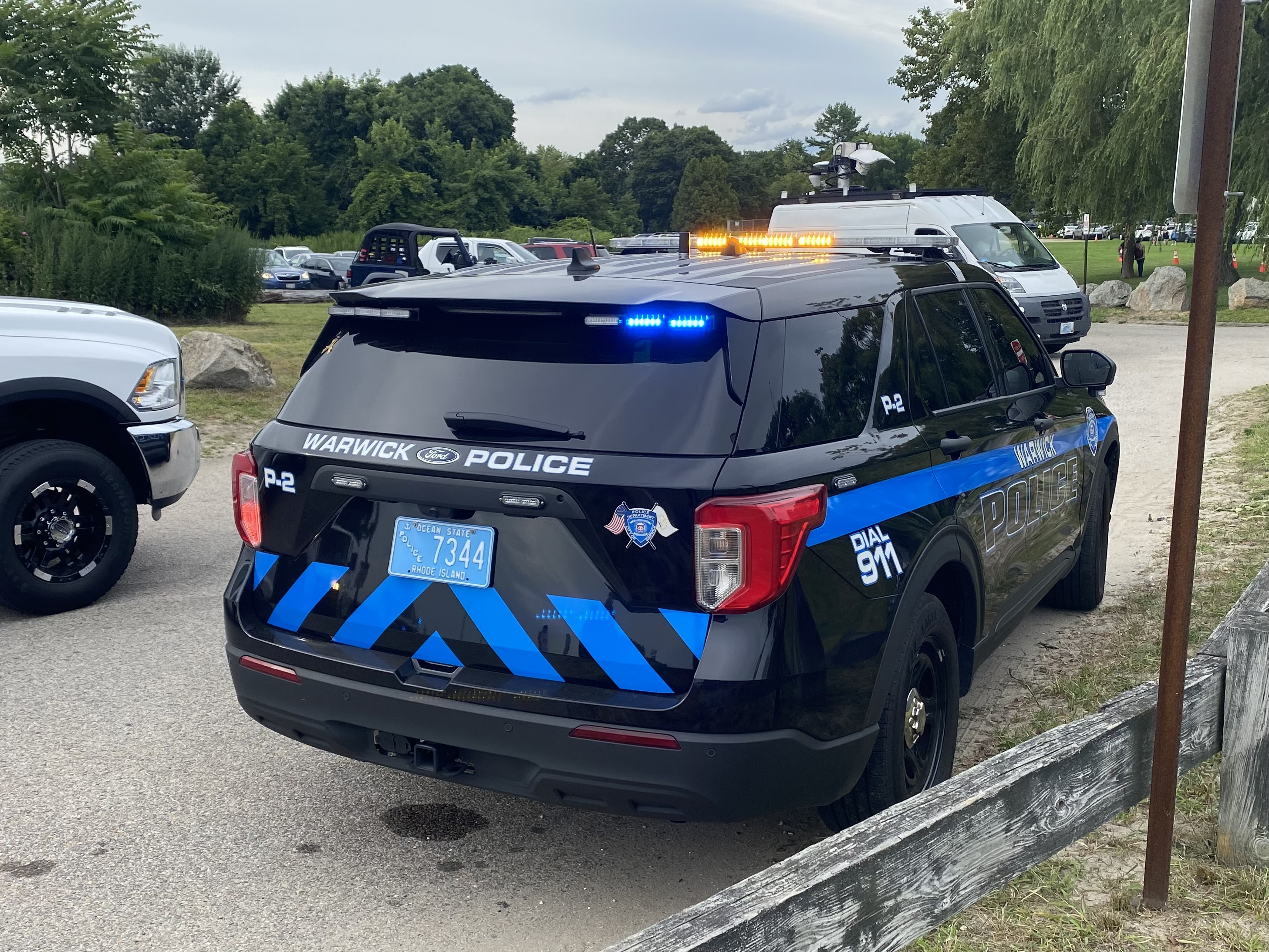 A photo  of Warwick Police
            Cruiser P-2, a 2021 Ford Police Interceptor Utility             taken by @riemergencyvehicles