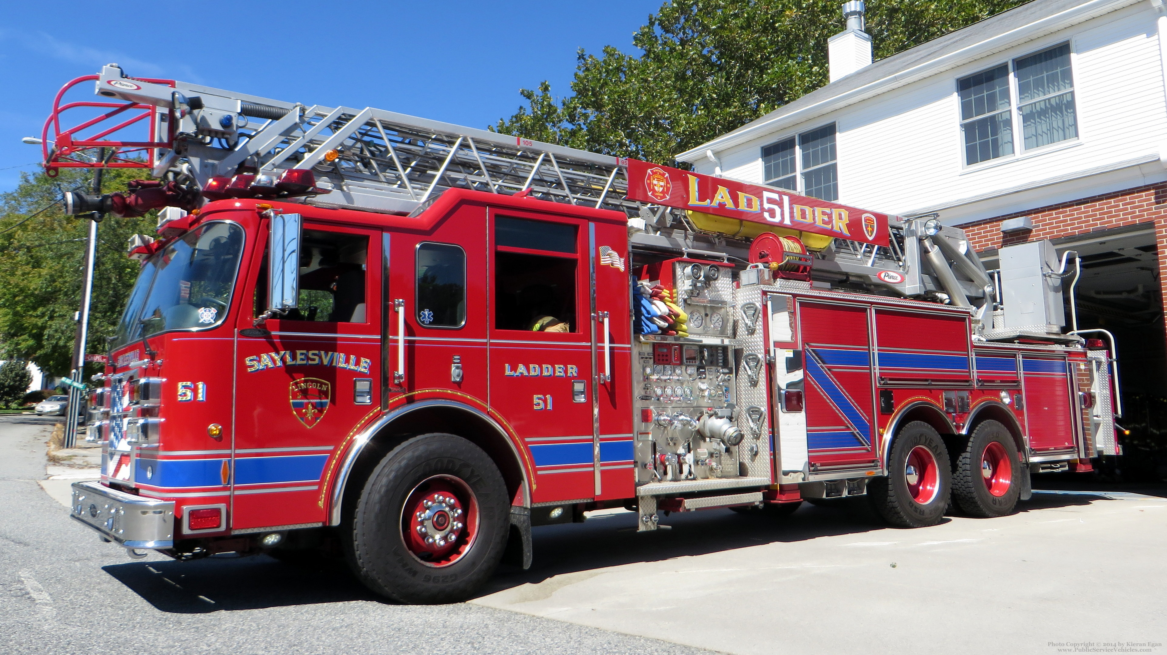 A photo  of Saylesville Fire District
            Ladder 51, a 2005 Pierce             taken by Kieran Egan