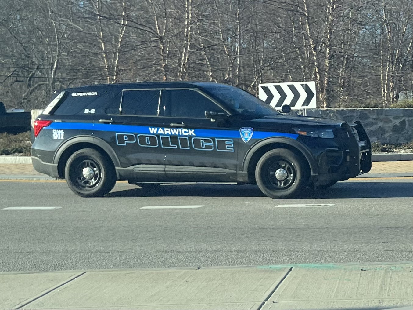 A photo  of Warwick Police
            Cruiser S-2, a 2021 Ford Police Interceptor Utility             taken by @riemergencyvehicles