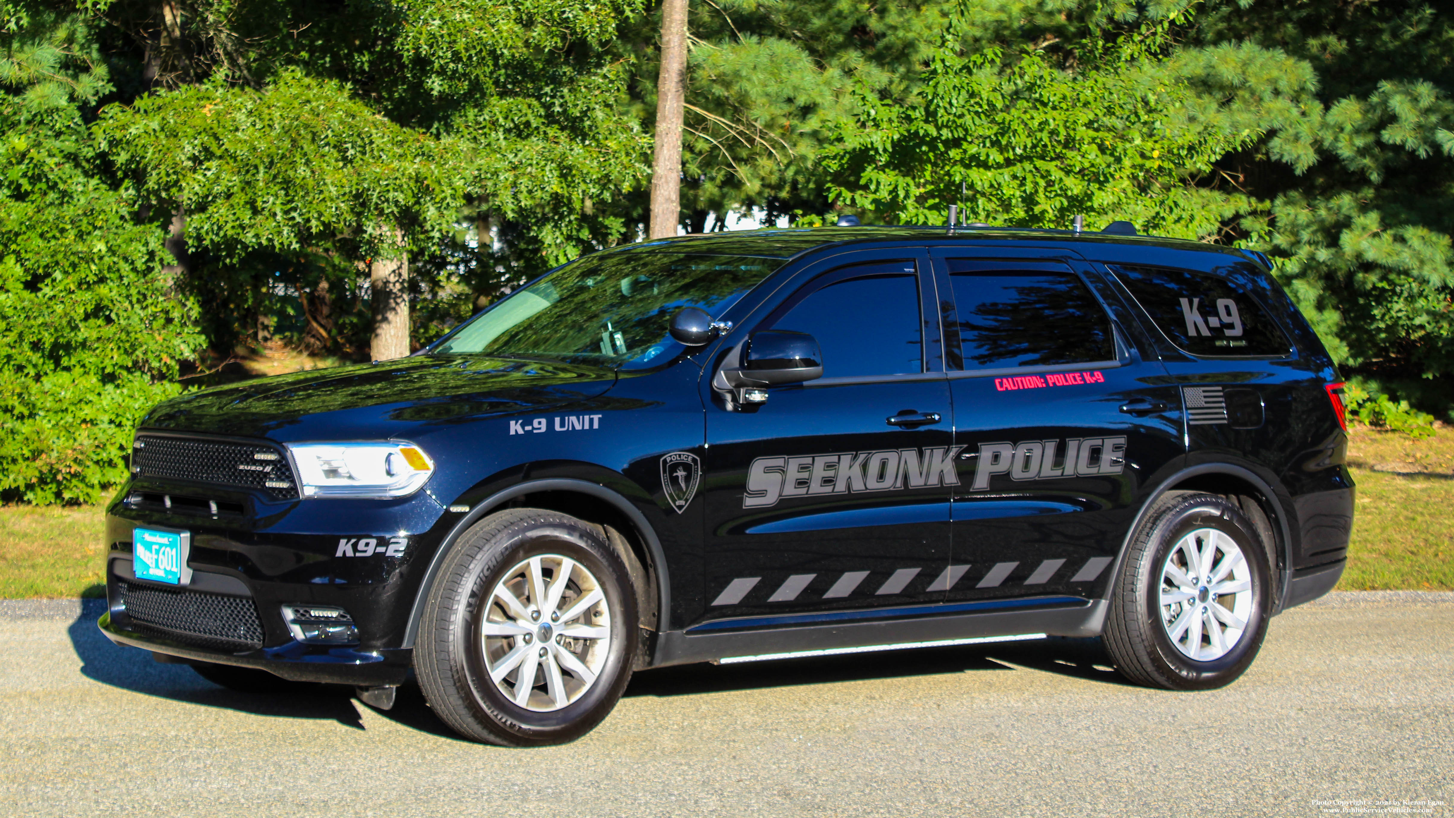 A photo  of Seekonk Police
            K9-2, a 2020 Dodge Durango             taken by Kieran Egan