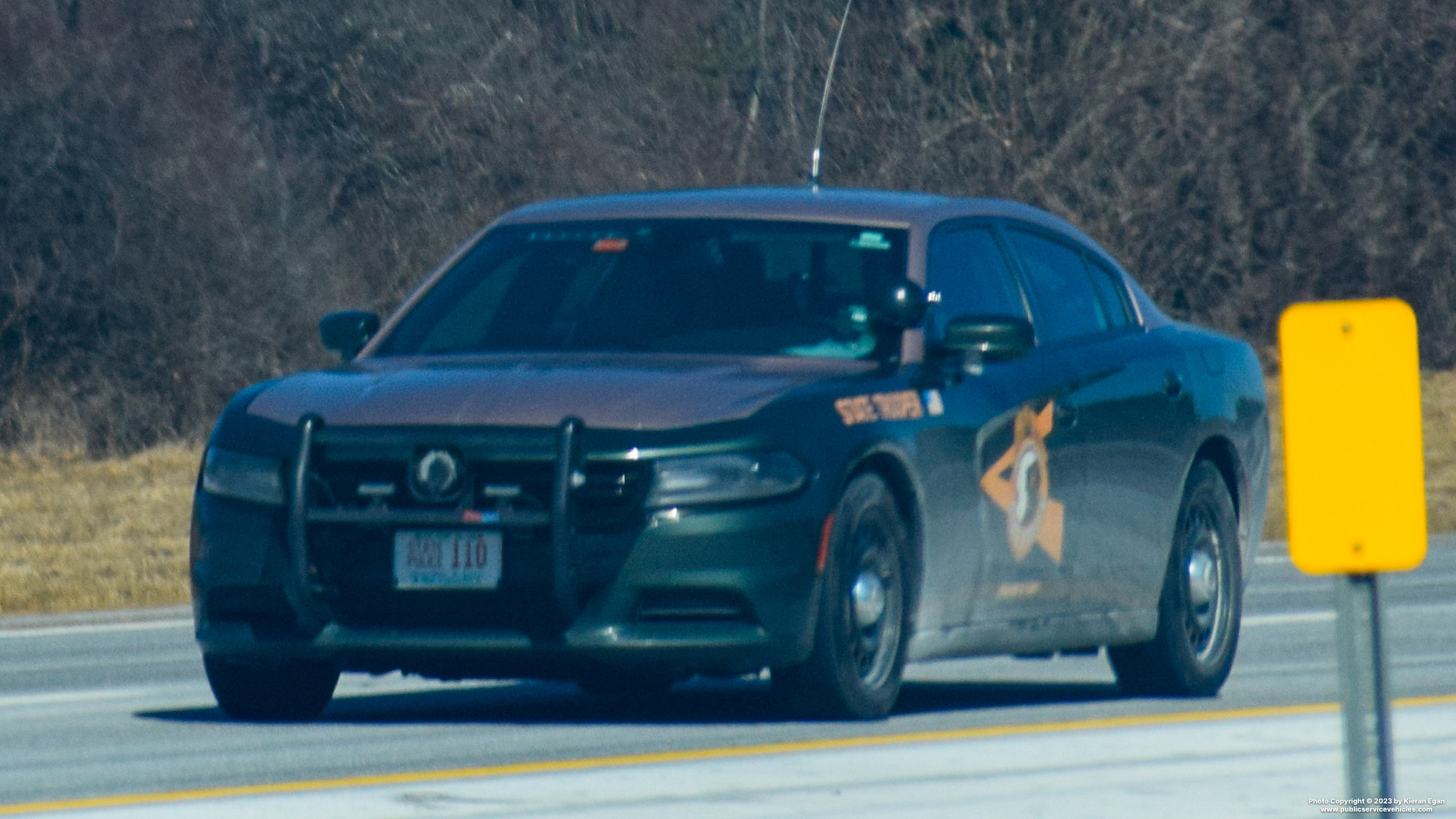 A photo  of New Hampshire State Police
            Cruiser 110, a 2015-2016 Dodge Charger             taken by Kieran Egan